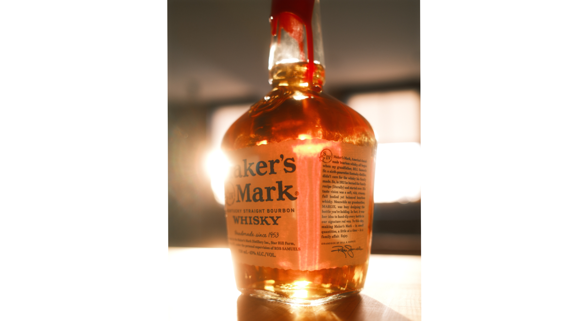 Makers mark bottle image