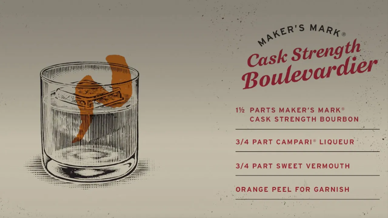 Maker’s Mark cocktail - Cask Strength Boulevardier craft