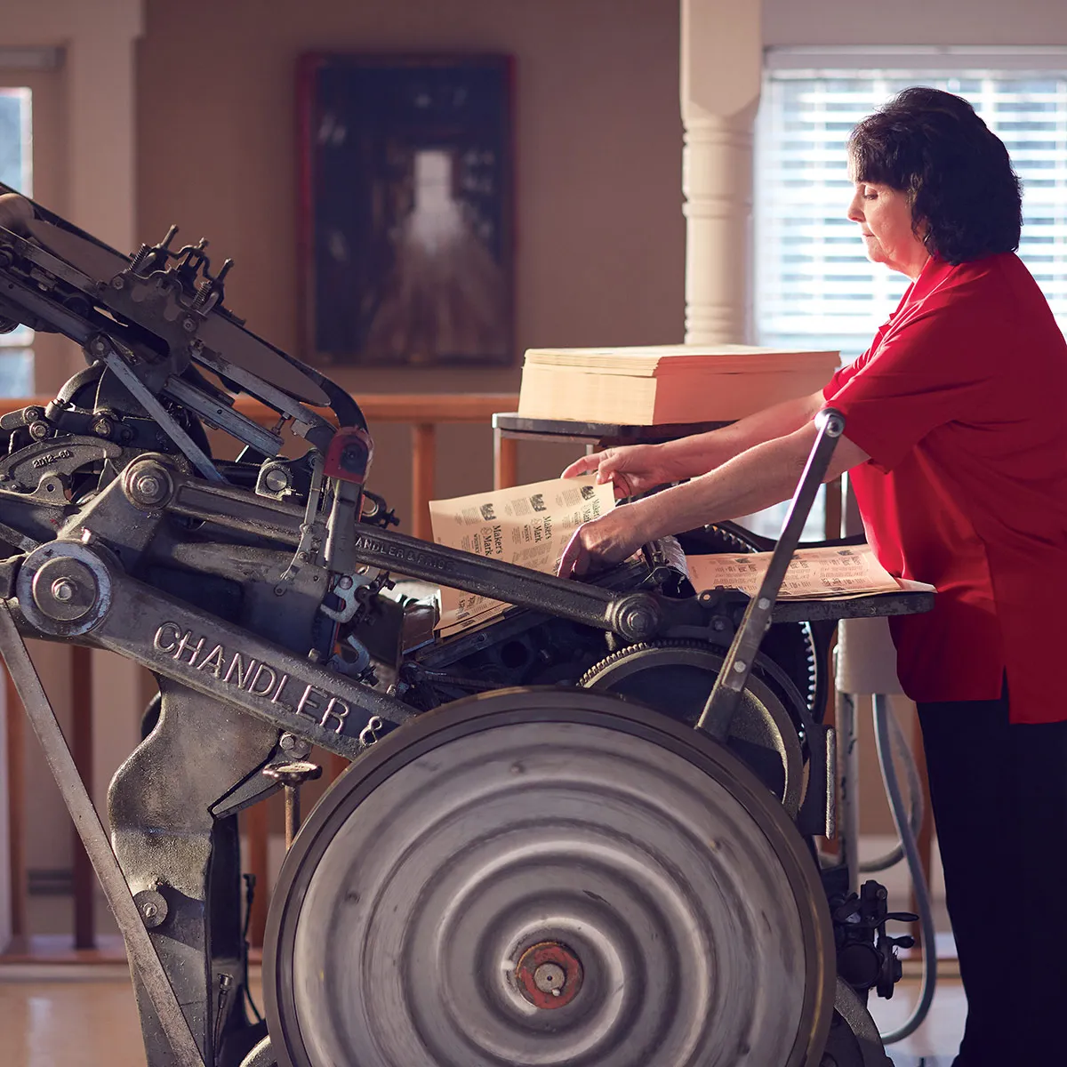 Maker’s Mark badge preparation
