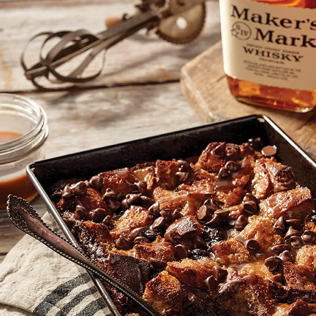 Maker’s Mark bourbon food recipe - Star Hill Provisions Bread Pudding preparation instructions
