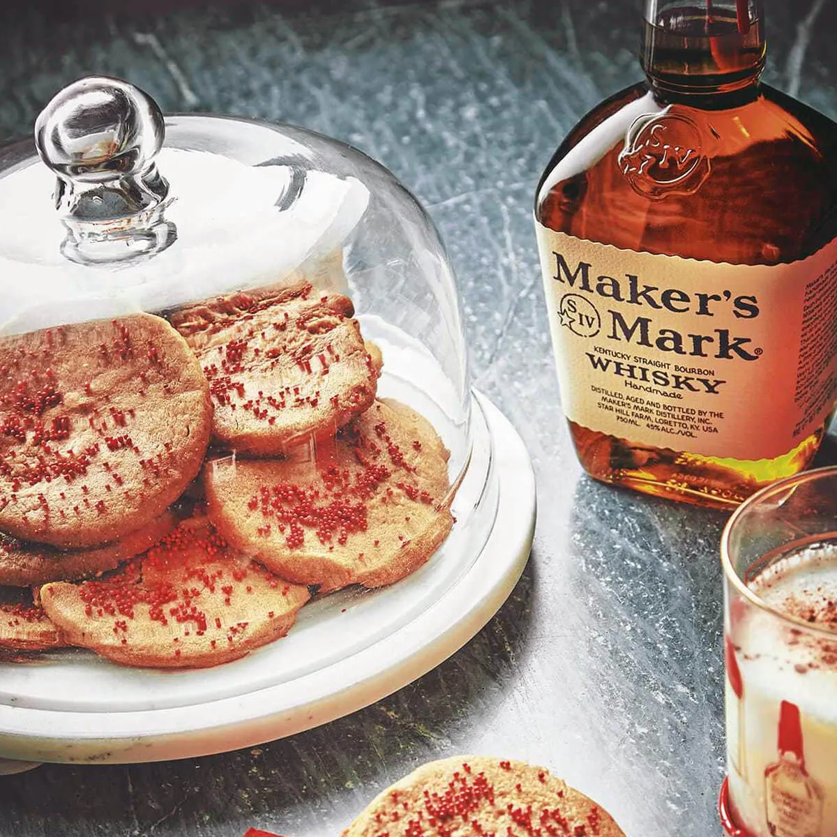 Maker’s Mark bourbon food recipe - Eggnog Spiced Butter Cookies preparation instructions