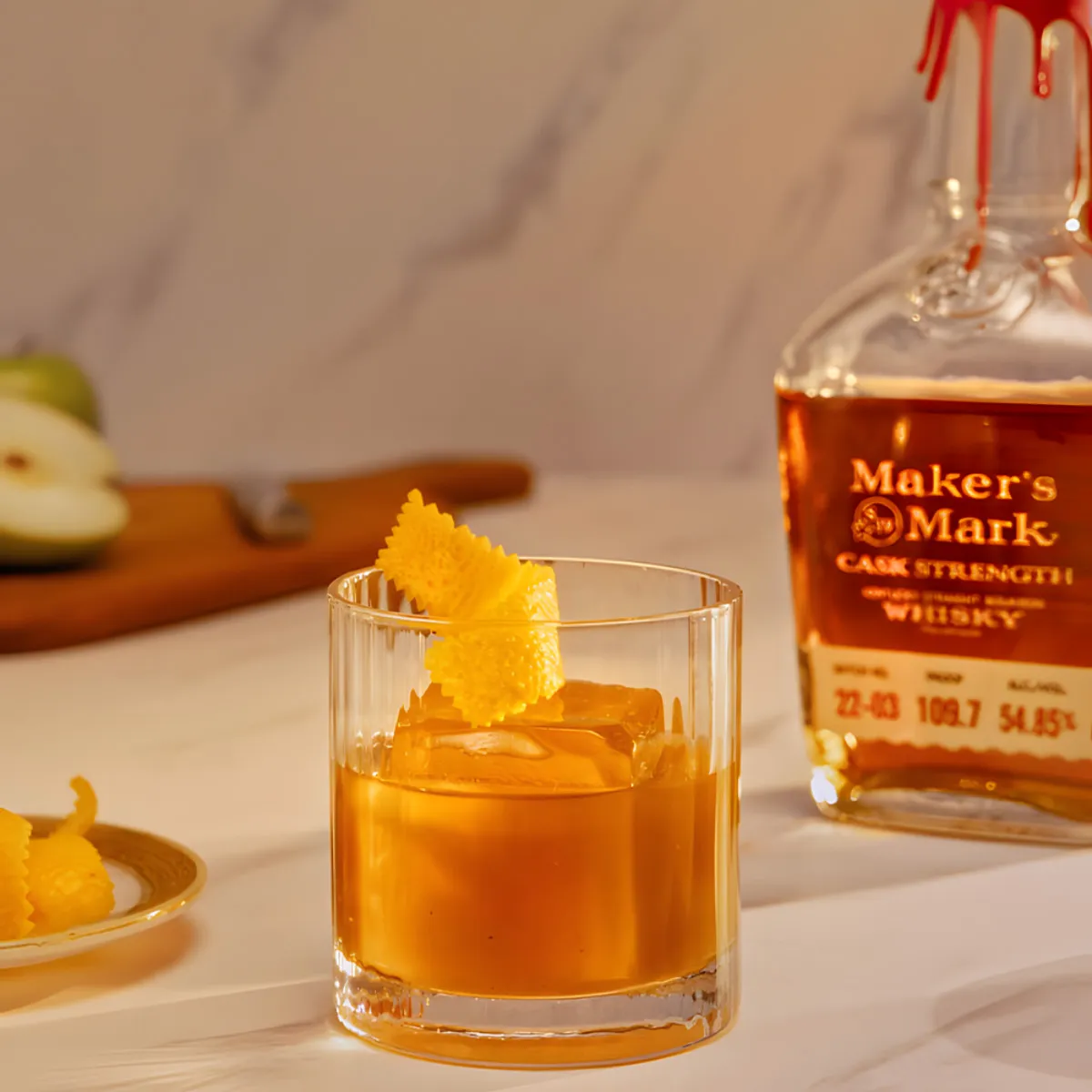 Maker’s Mark bourbon cocktail - Apple Butter Old Fashioned