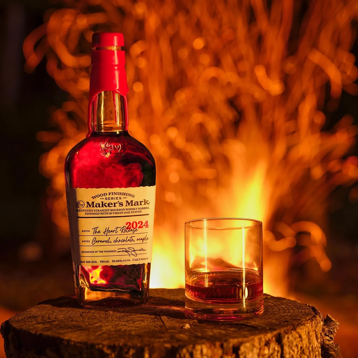 Maker’s Mark Bourbon the Heart Release Wood Finishing 2024 