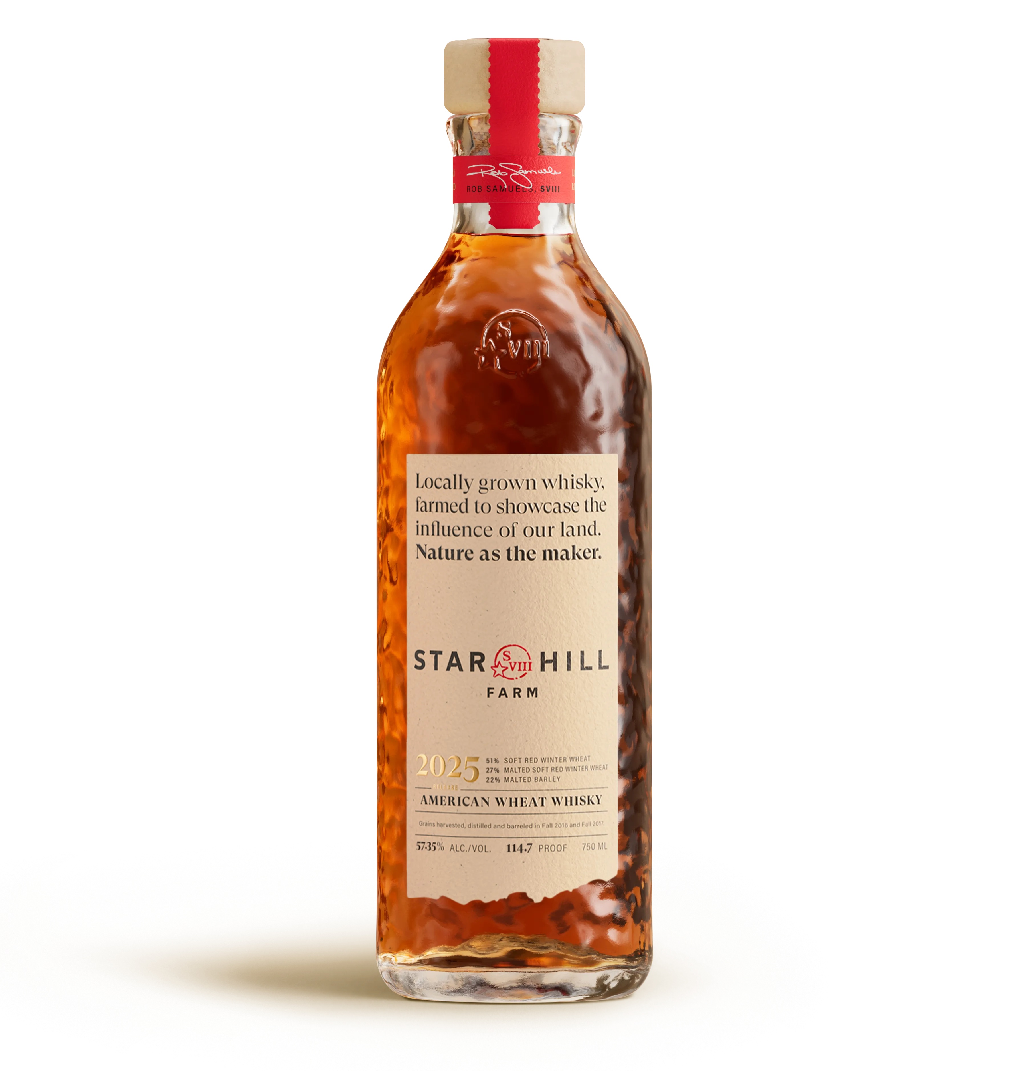 Locally Grown Whisky Star Hill Farm Whisky Bottle of Bourbon Makers Mark