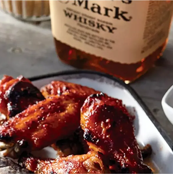 BBQ Ribs Plate Bottle Label Closeup Maker’s Mark